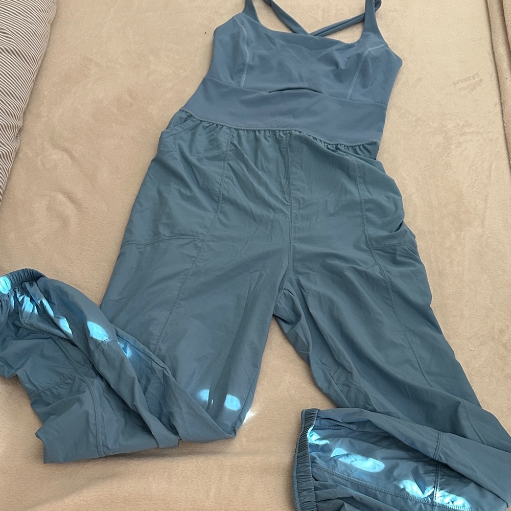 FP Movement by Free People Dusty Blue Jumpsuit Romper